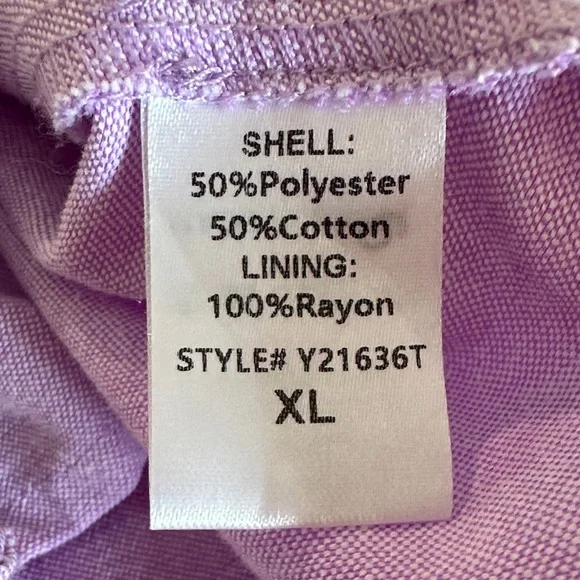 Tuckernuck Pomander Place Lavender Oxford Harris Button Up Dress, Size XL - Picture 12 of 15